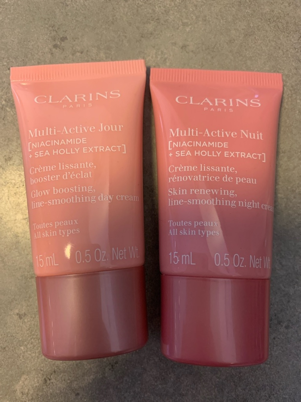 Clarins Multi-Active Day & Night Cream Duo - Pink 15ml Tubes